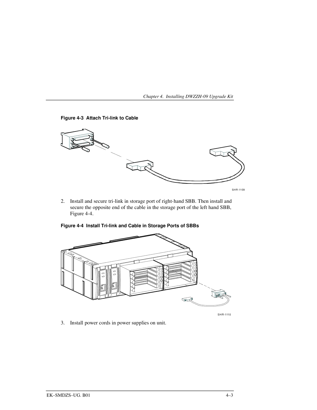 Compaq S5 manual Install power cords in power supplies on unit 