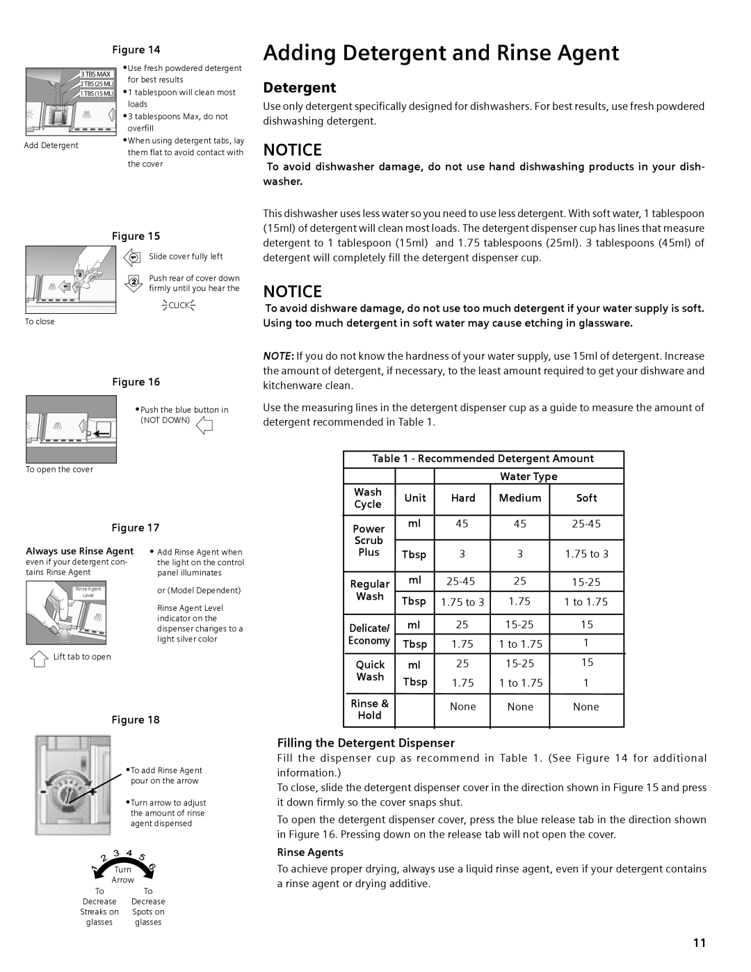 Compaq SHE55C manual Adding Detergent and Rinse Agent, Economy, Hold, Rinse Agents 