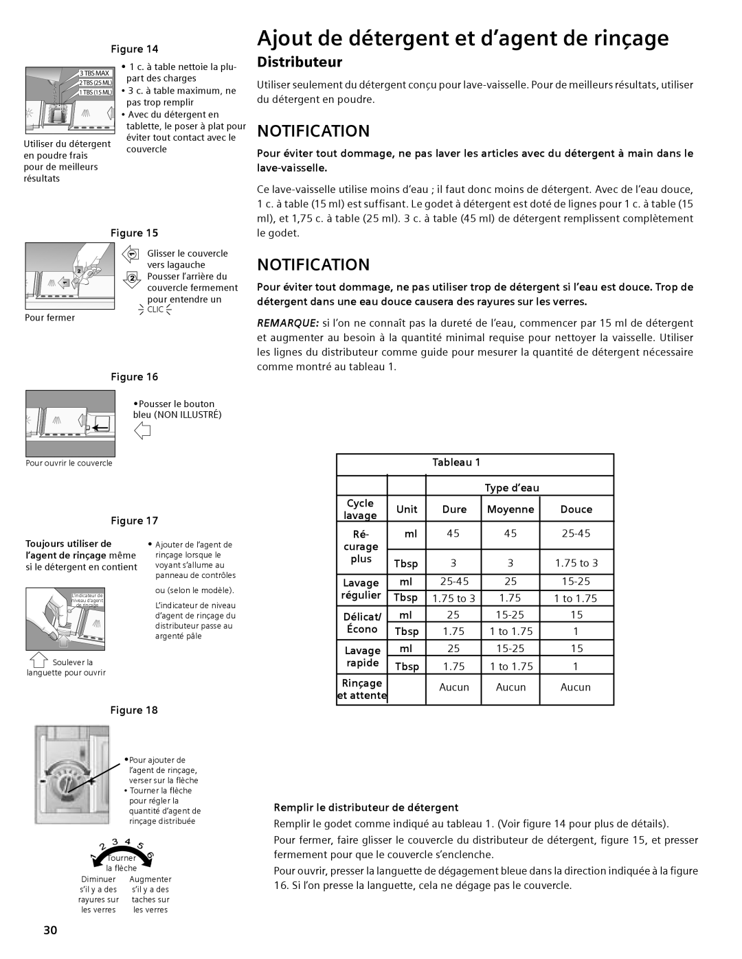 Compaq SHE55C manual Ajout de détergent et d’agent de rinçage, Distributeur 