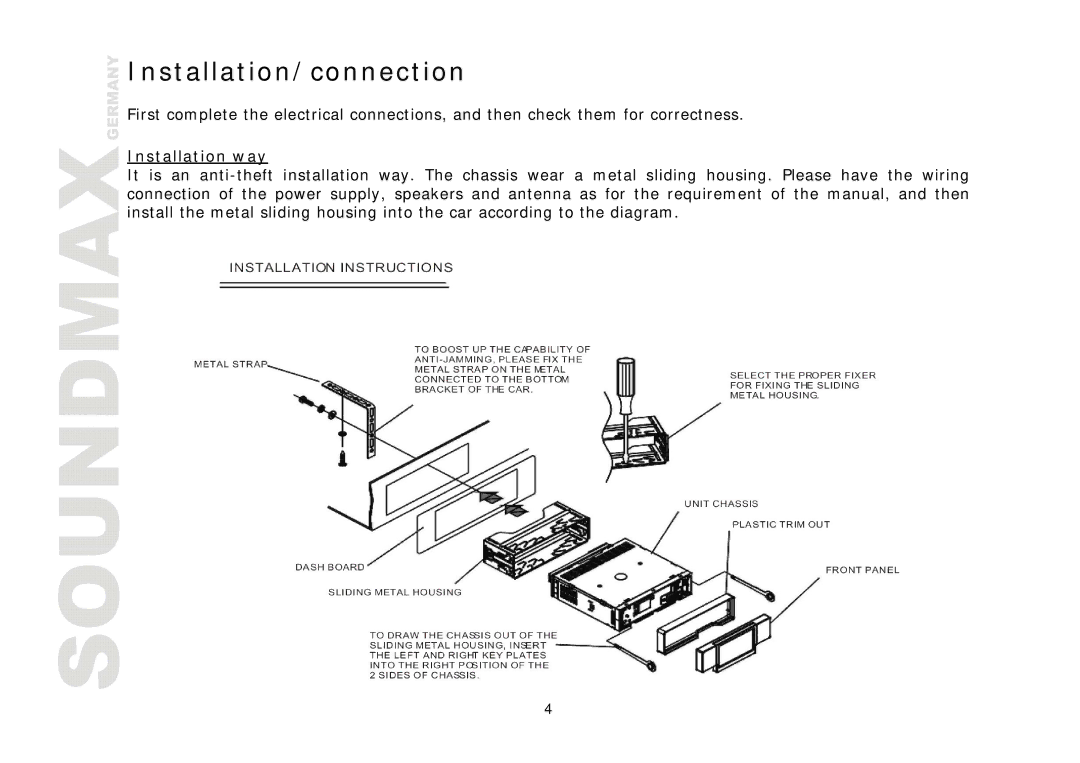 Compaq SM-CMD3006 instruction manual Installation/connection, Installation way 