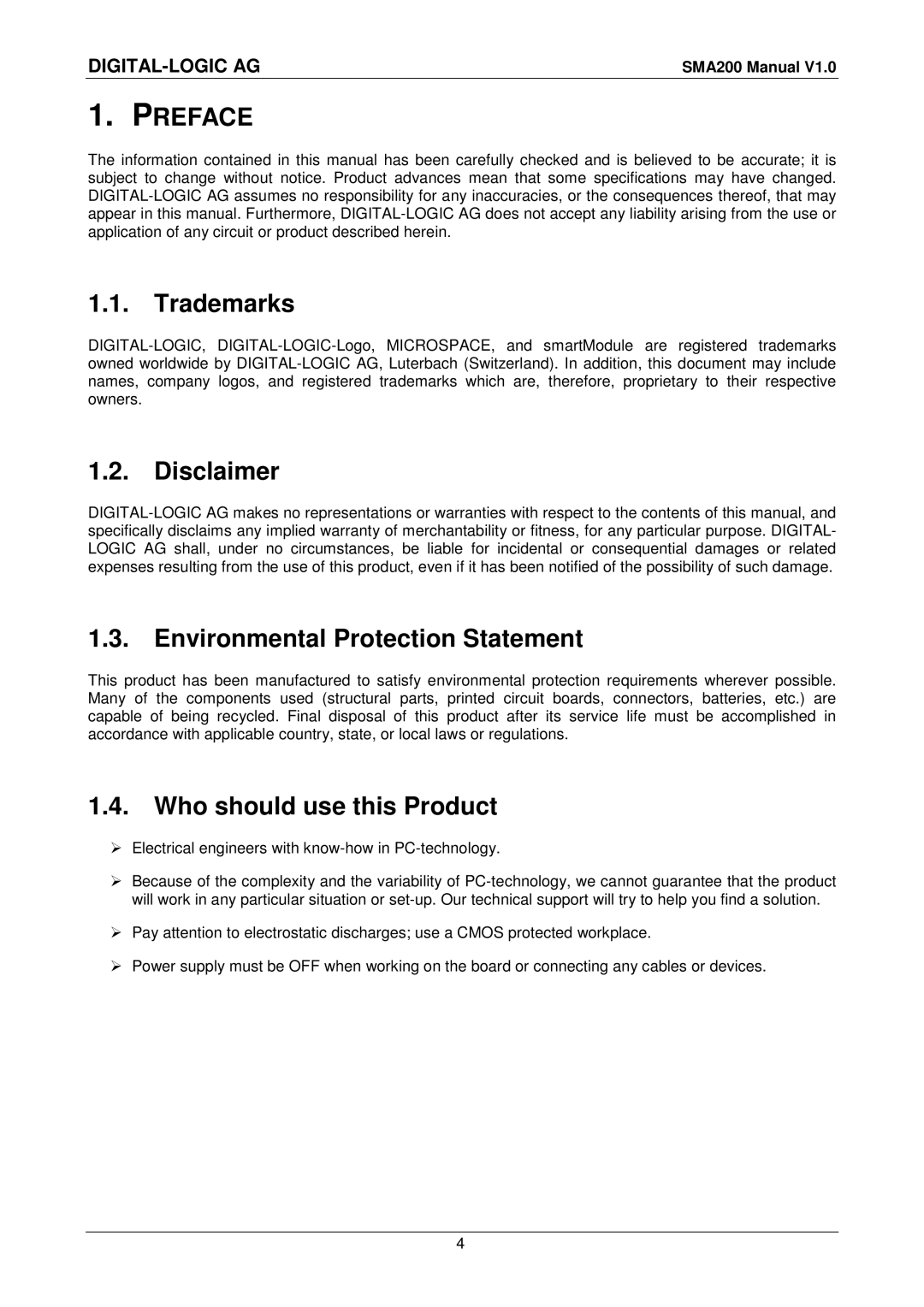 Compaq SMA200 user manual Preface, Trademarks, Disclaimer, Environmental Protection Statement, Who should use this Product 