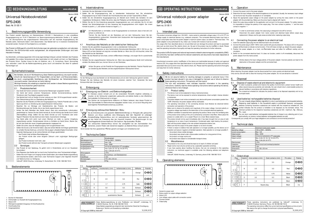 Compaq SPS-2406 warranty Inbetriebnahme, Operation, Bestimmungsgemäße Verwendung, Sicherheitshinweise, Bedienelemente 