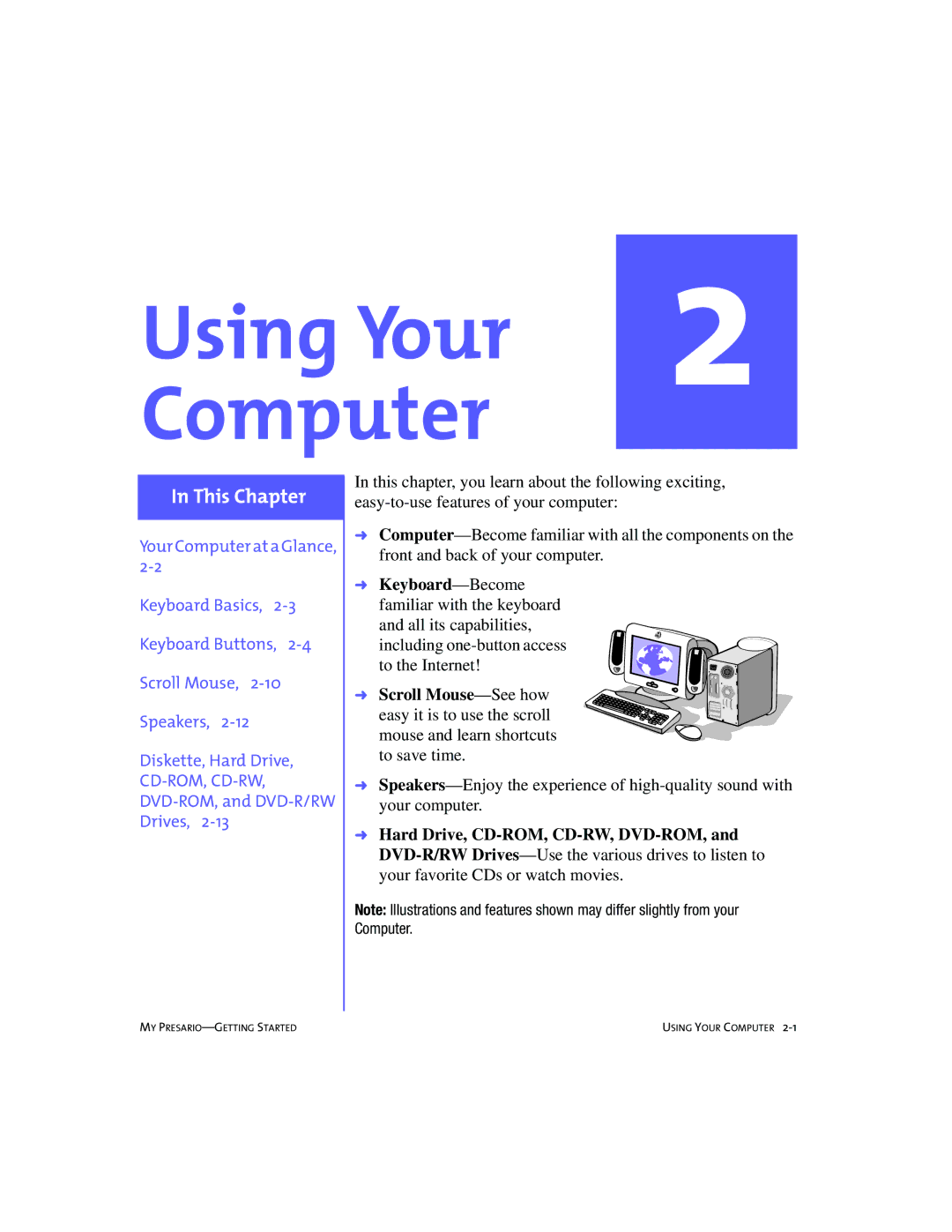 Compaq SRS4FXXXX-100 manual Using Your Computer, Cd-Rom, Cd-Rw 