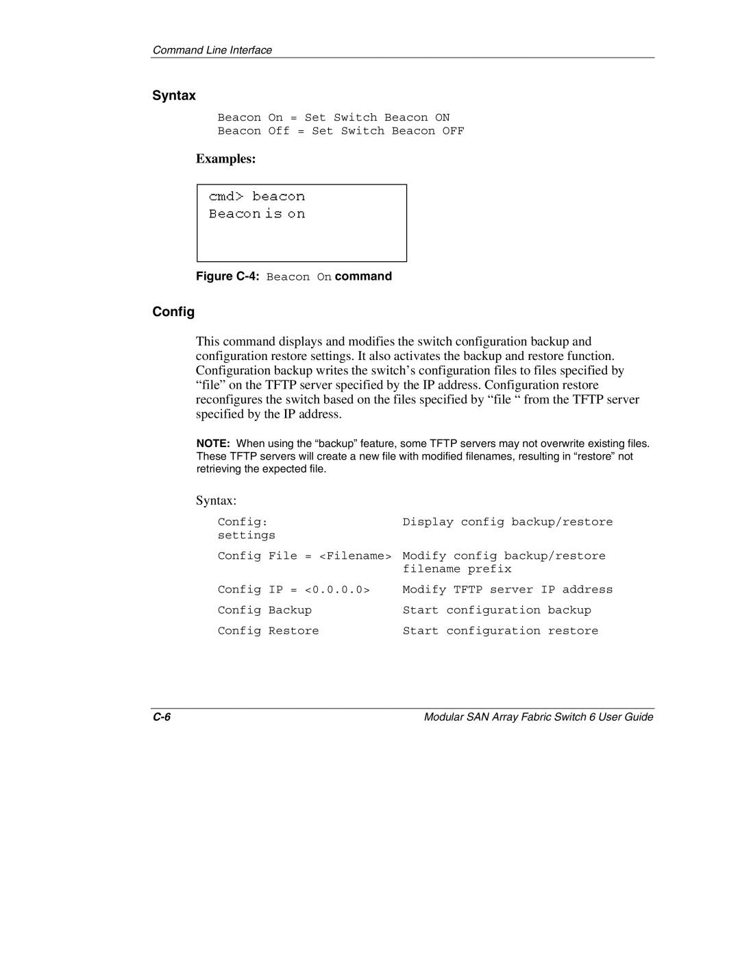 Compaq 230934-002, Switch 6 manual Syntax, Config 