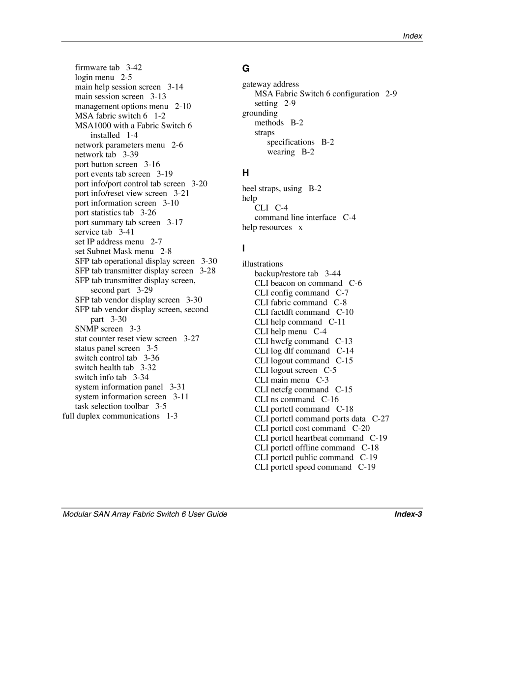 Compaq Switch 6, 230934-002 manual CLI C-4 