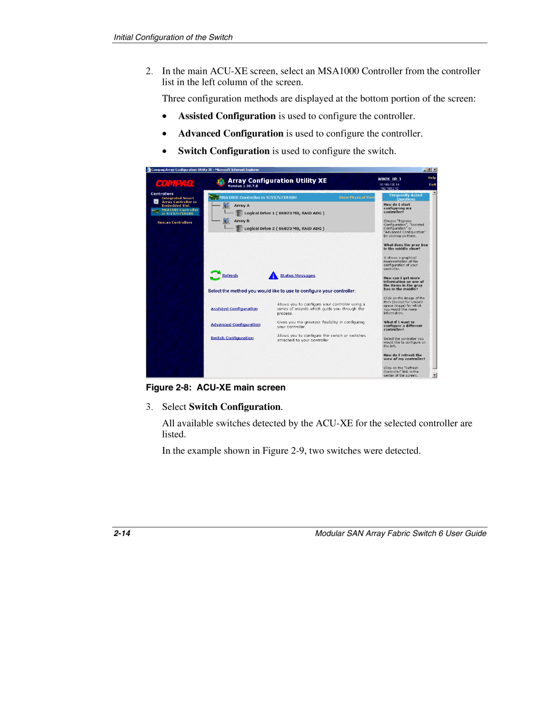 Compaq 230934-002, Switch 6 manual Select Switch Configuration 