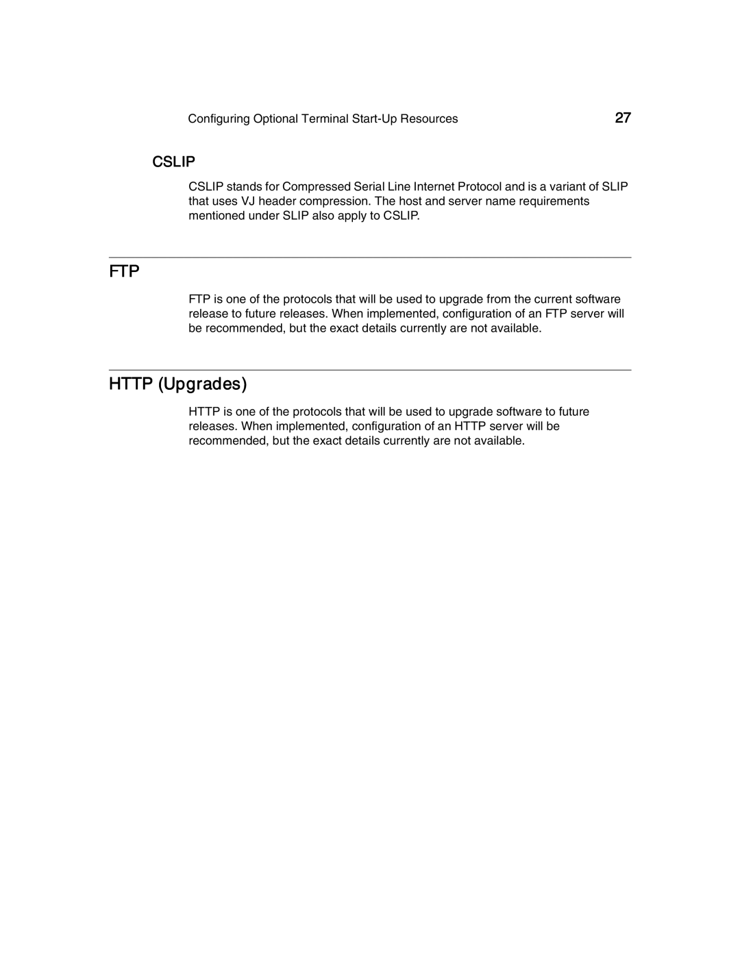 Compaq T1500 manual Ftp, Http Upgrades 