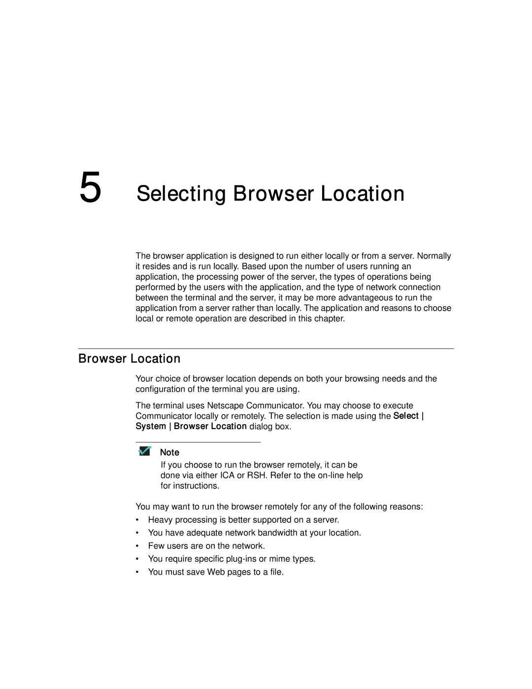 Compaq T1500 manual Selecting Browser Location 