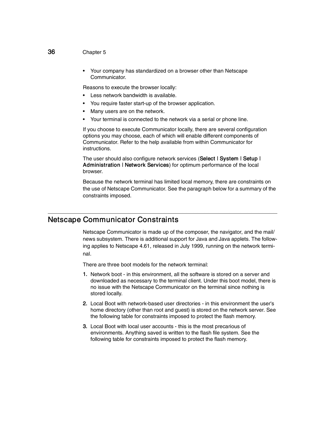 Compaq T1500 manual Netscape Communicator Constraints 