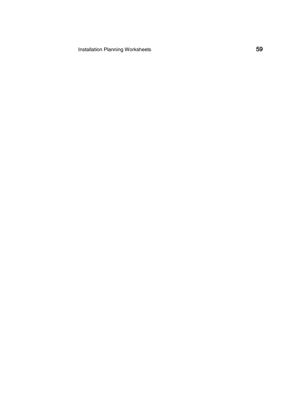 Compaq T1500 manual Installation Planning Worksheets 