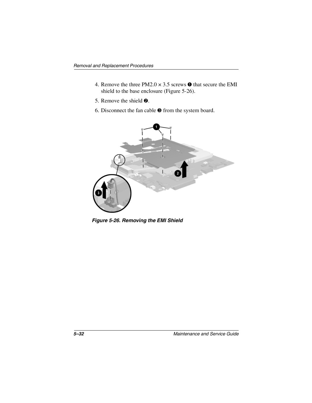 Compaq TC1000 manual Removing the EMI Shield 