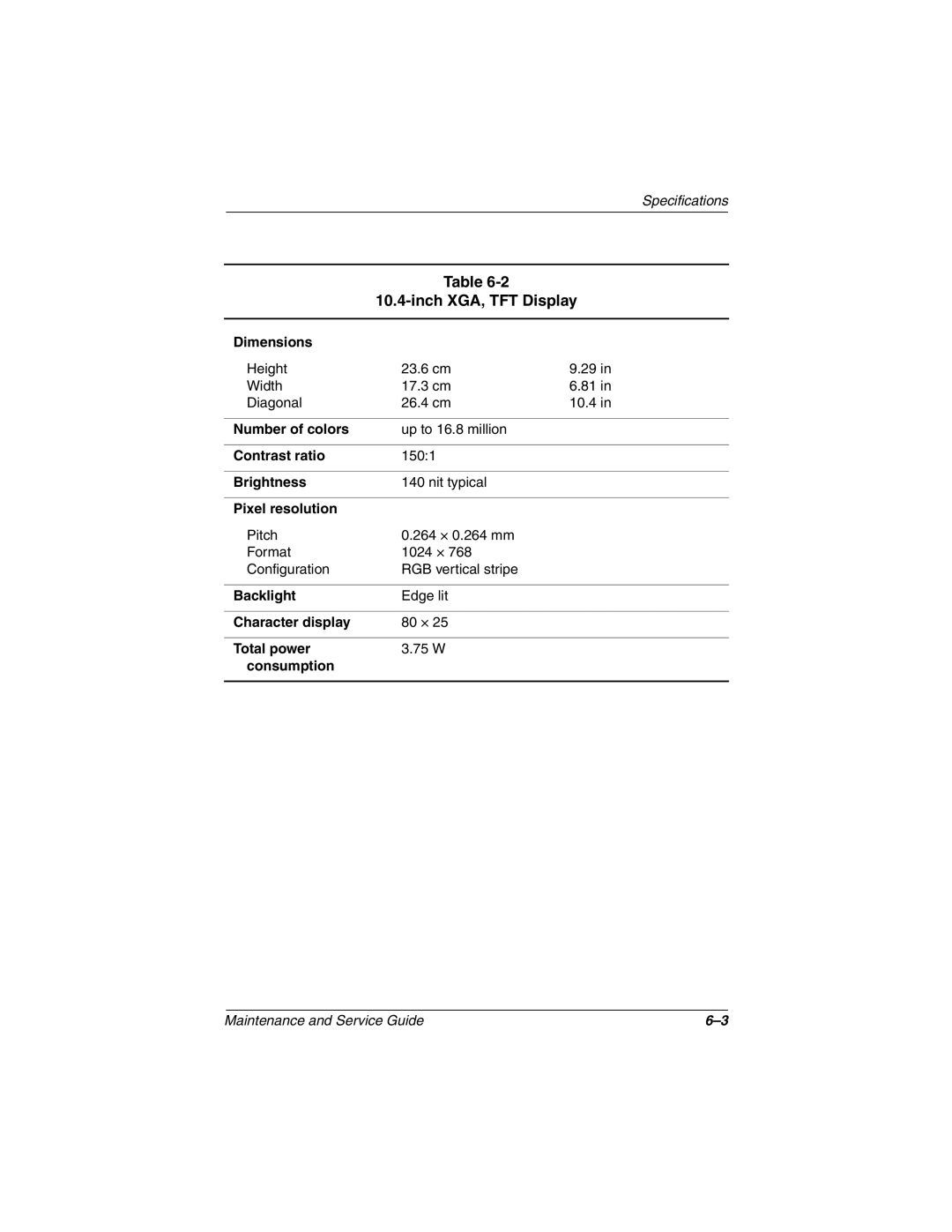 Compaq TC1000 manual Inch XGA, TFT Display 