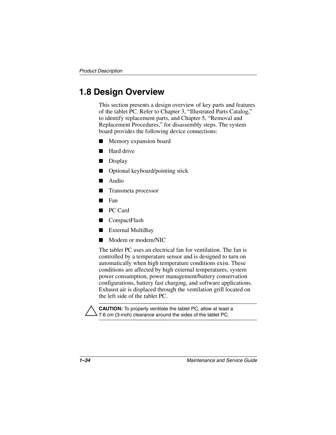 Compaq TC1000 manual Design Overview 