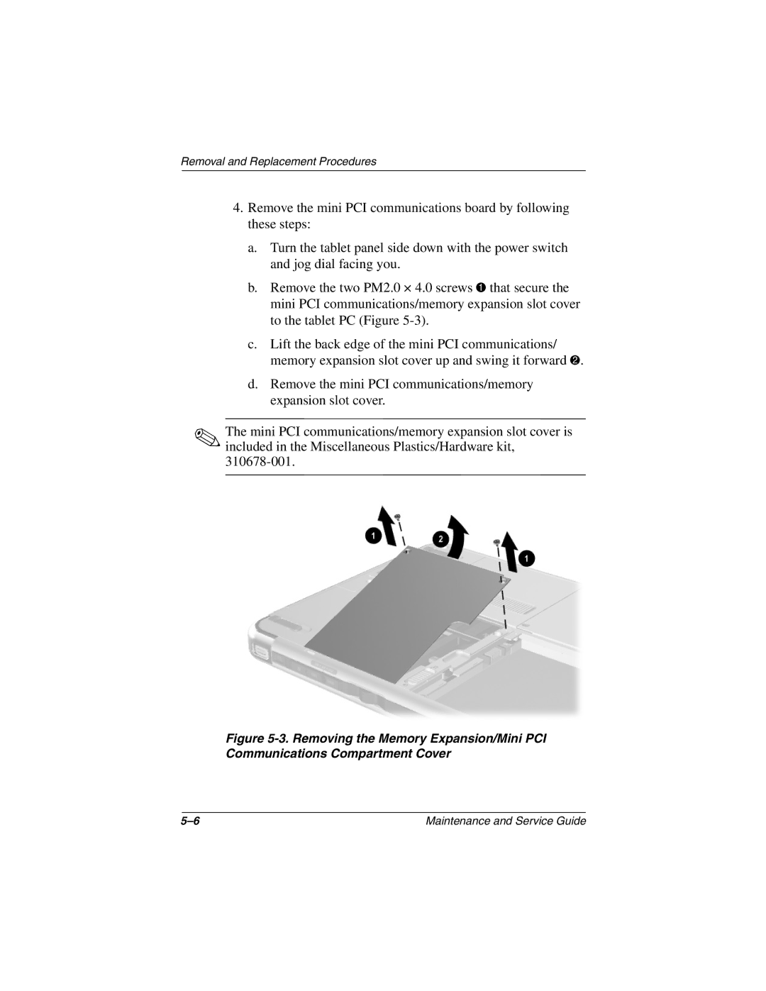 Compaq TC1000 manual Removal and Replacement Procedures 