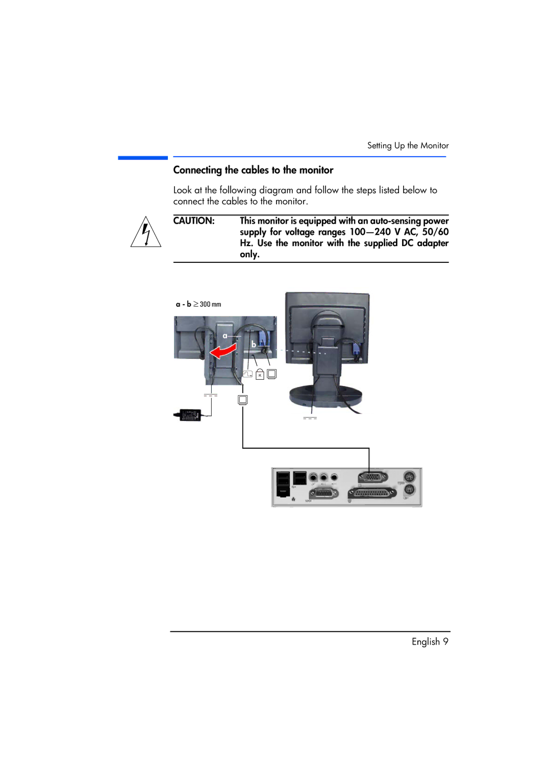 Compaq TFT1720 manual Connecting the cables to the monitor 