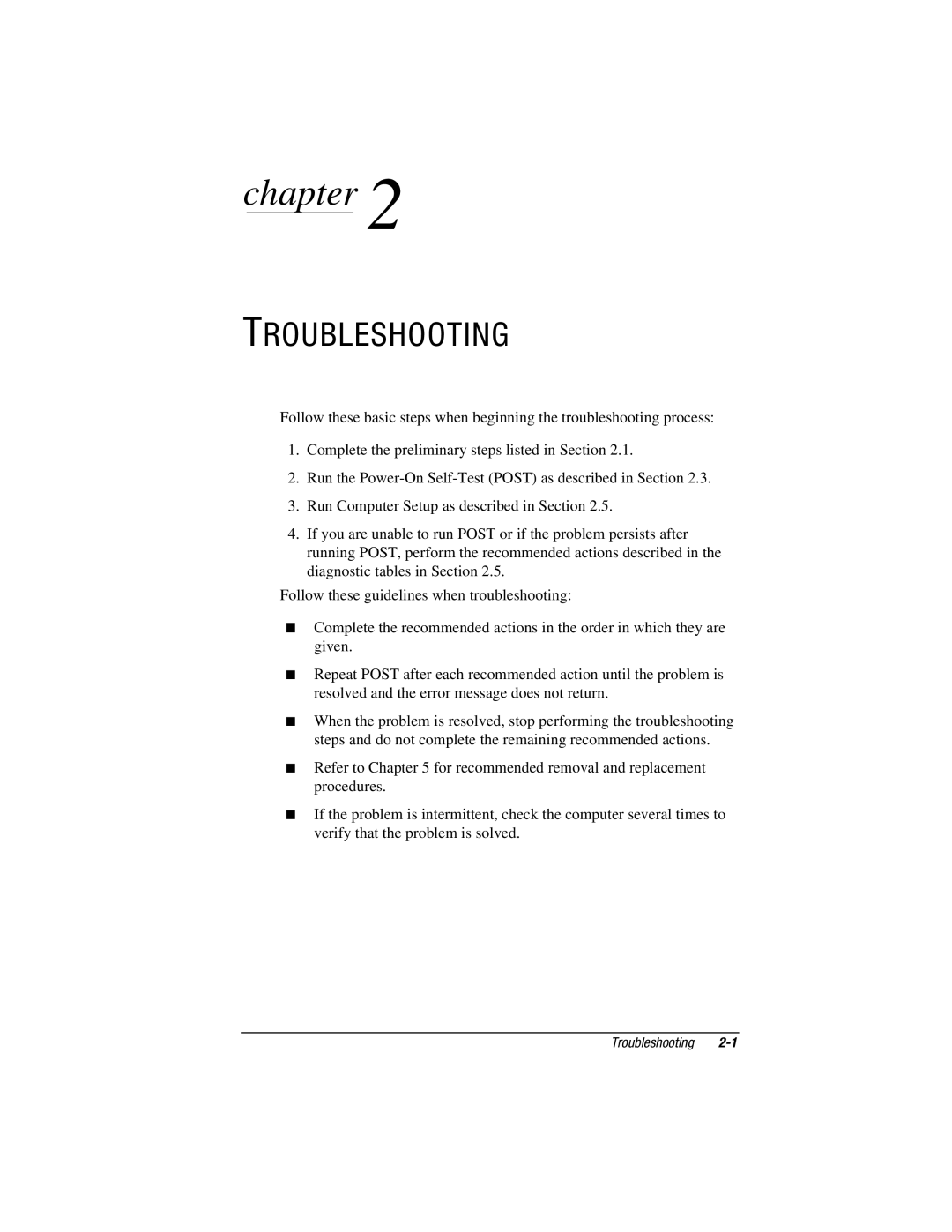 Compaq E500S, V300 manual Troubleshooting 