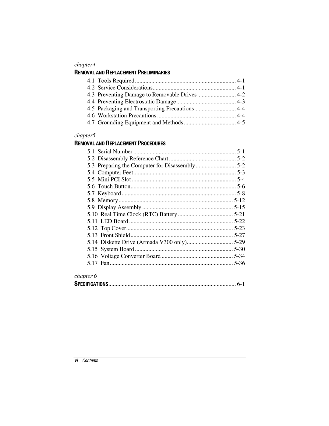 Compaq V300, E500S manual Chapter 