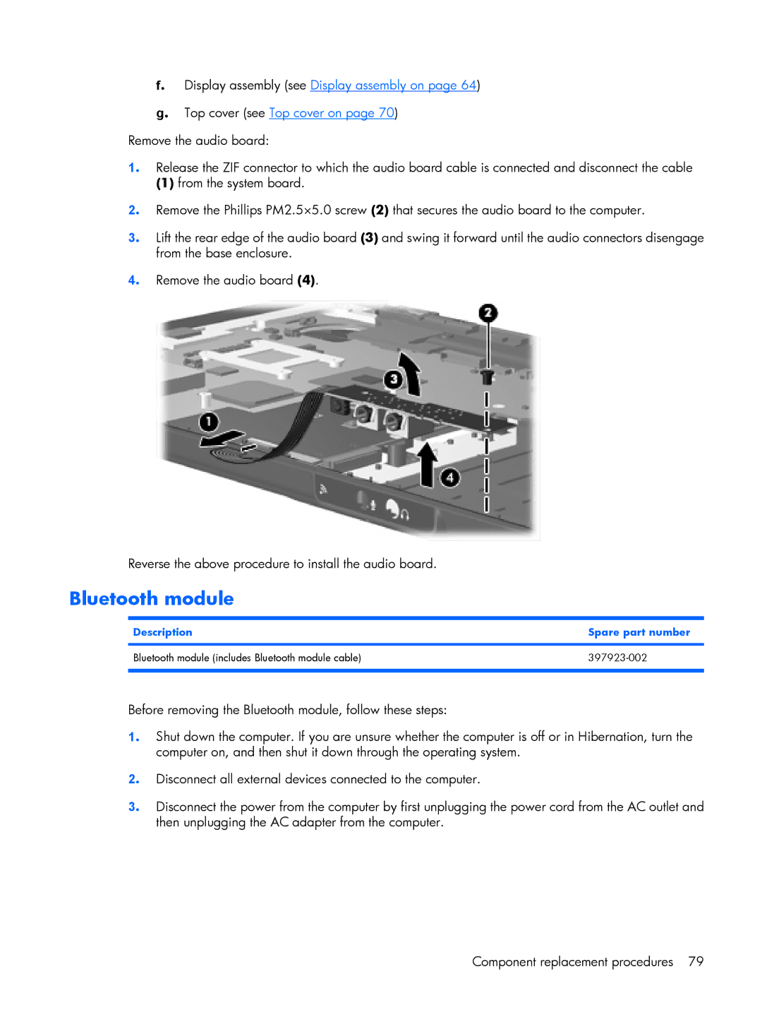 Compaq V3500 manual Bluetooth module 