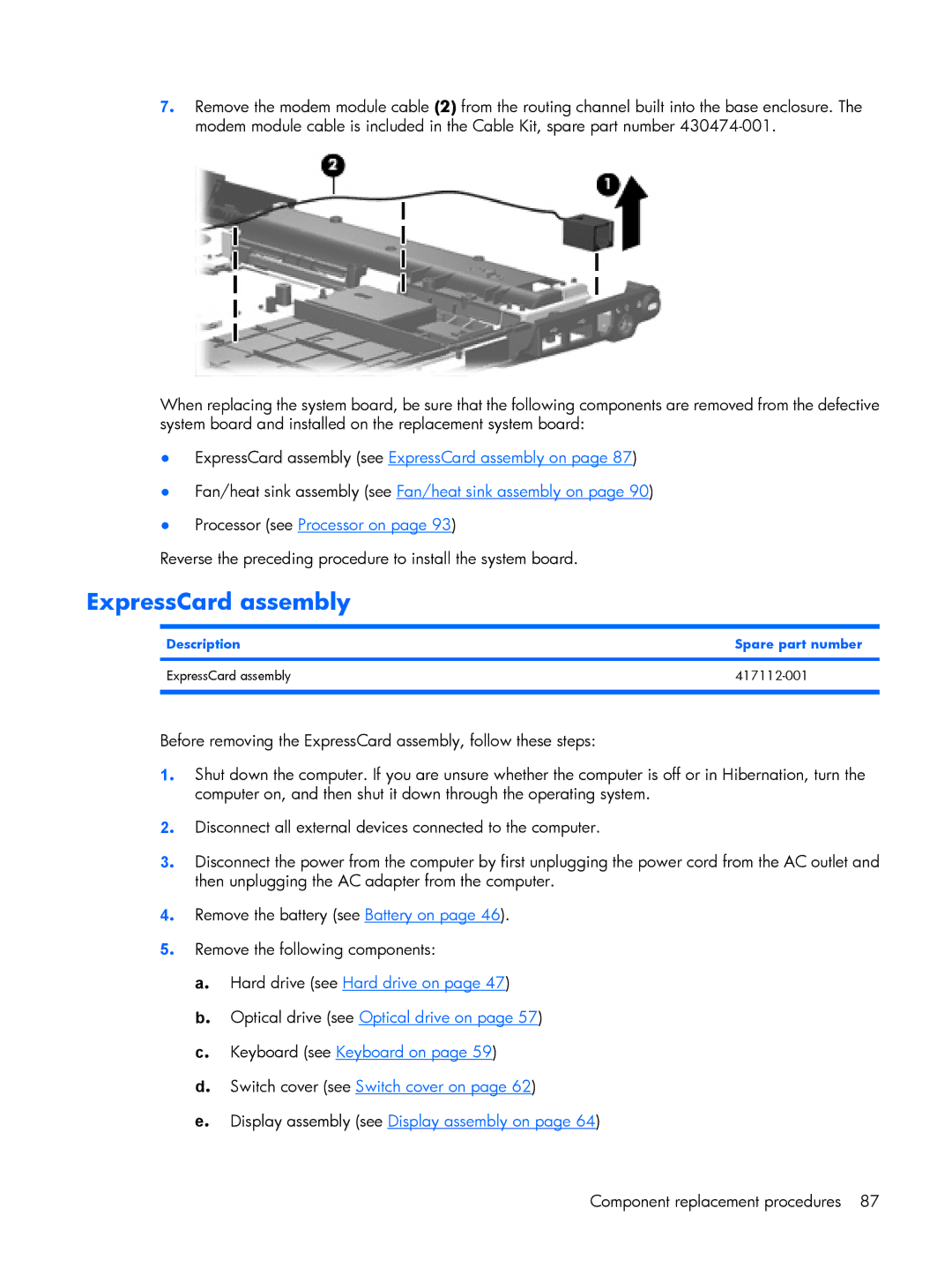 Compaq V3500 manual ExpressCard assembly 