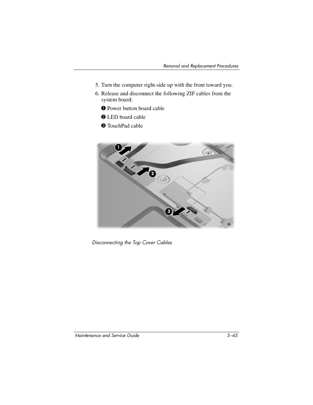 Compaq V6000 manual Disconnecting the Top Cover Cables 