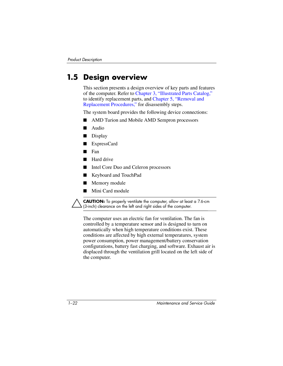 Compaq V6000 manual Design overview 