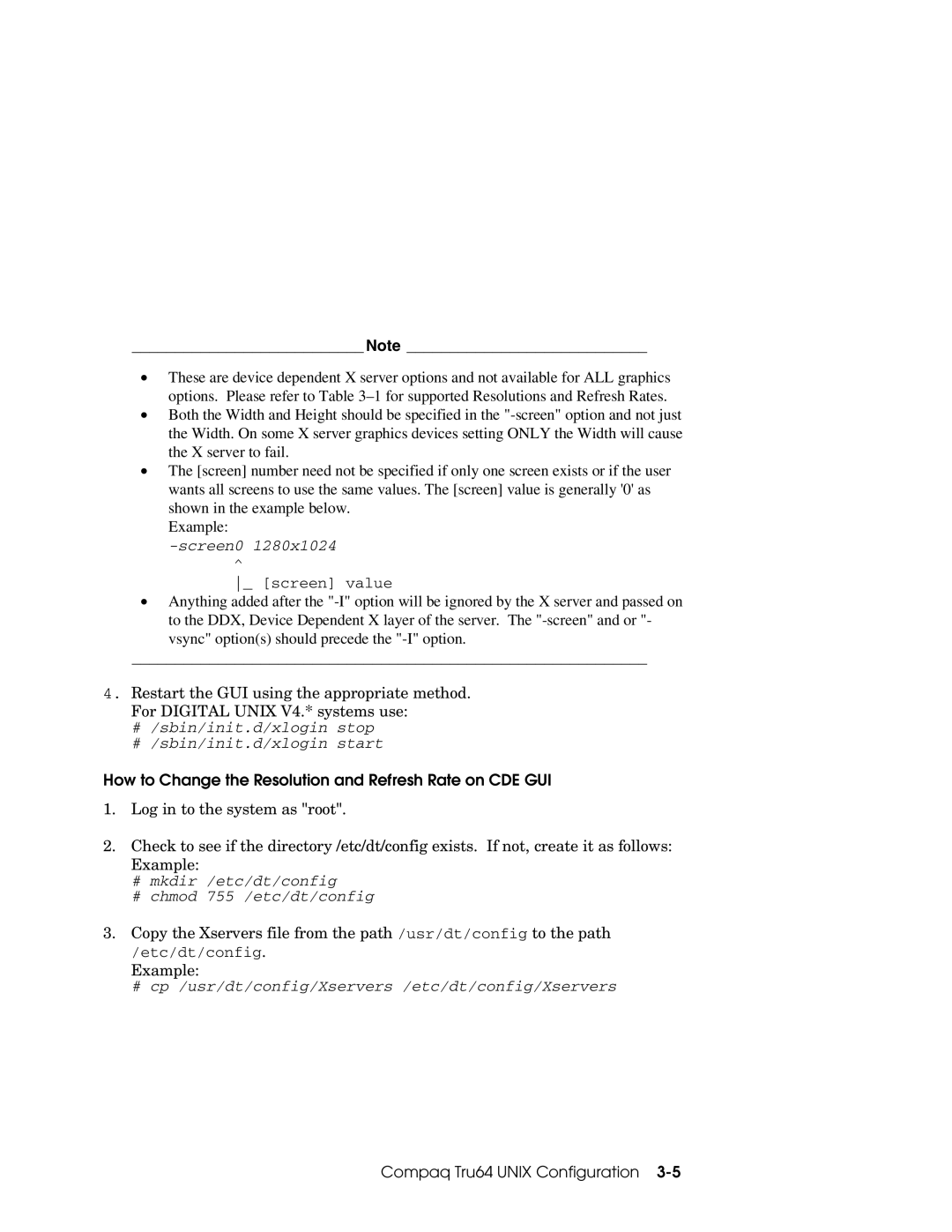 Compaq VX1 manual # /sbin/init.d/xlogin stop # /sbin/init.d/xlogin start 