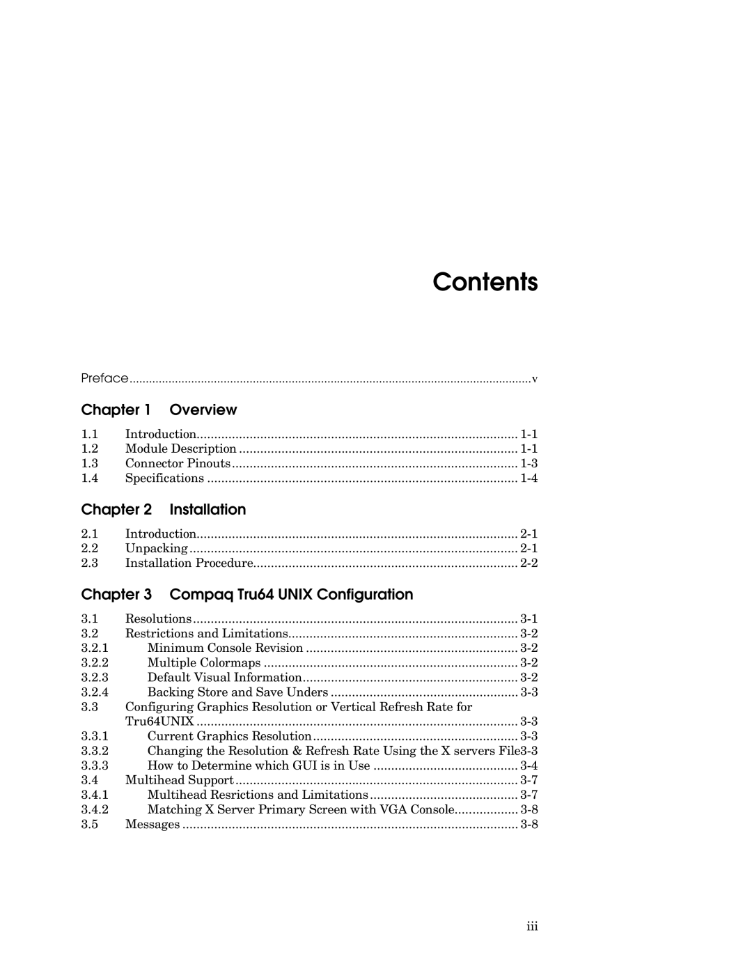 Compaq VX1 manual Contents 