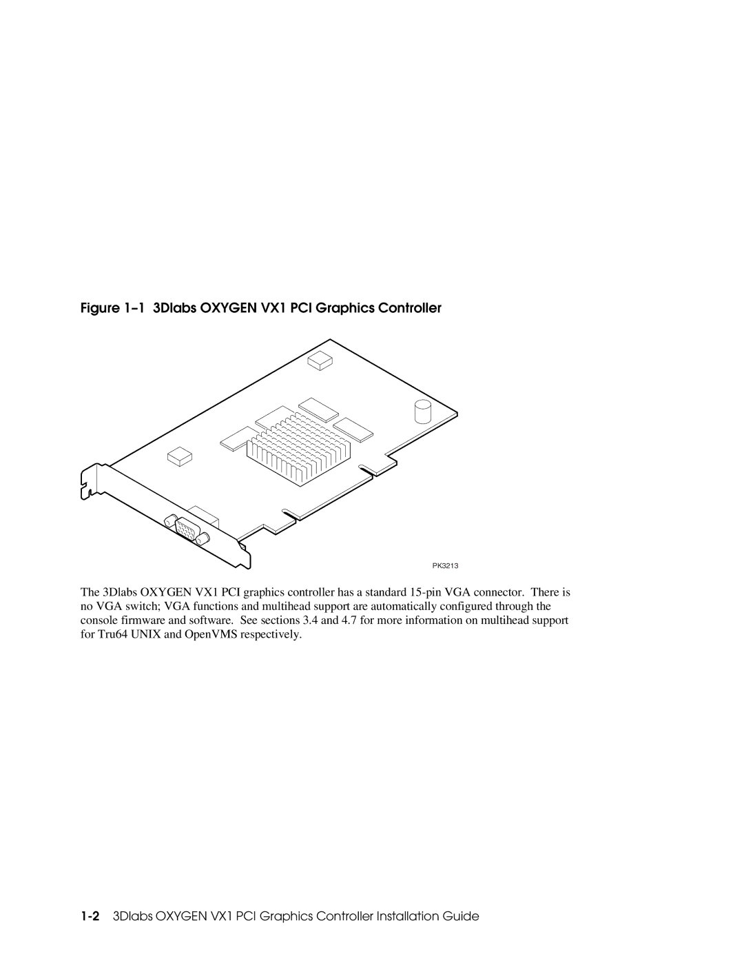 Compaq manual 3Dlabs Oxygen VX1 PCI Graphics Controller Installation Guide 