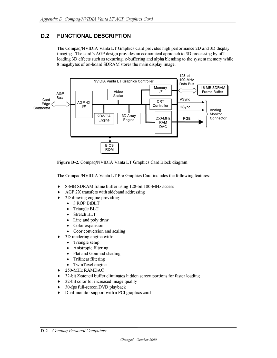 Compaq W4000 manual Functional Description, Agp 