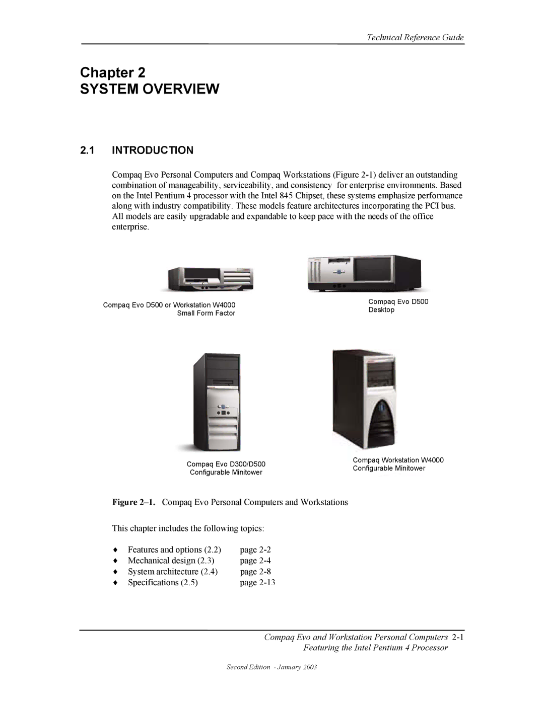 Compaq W4000 manual System Overview, Introduction 