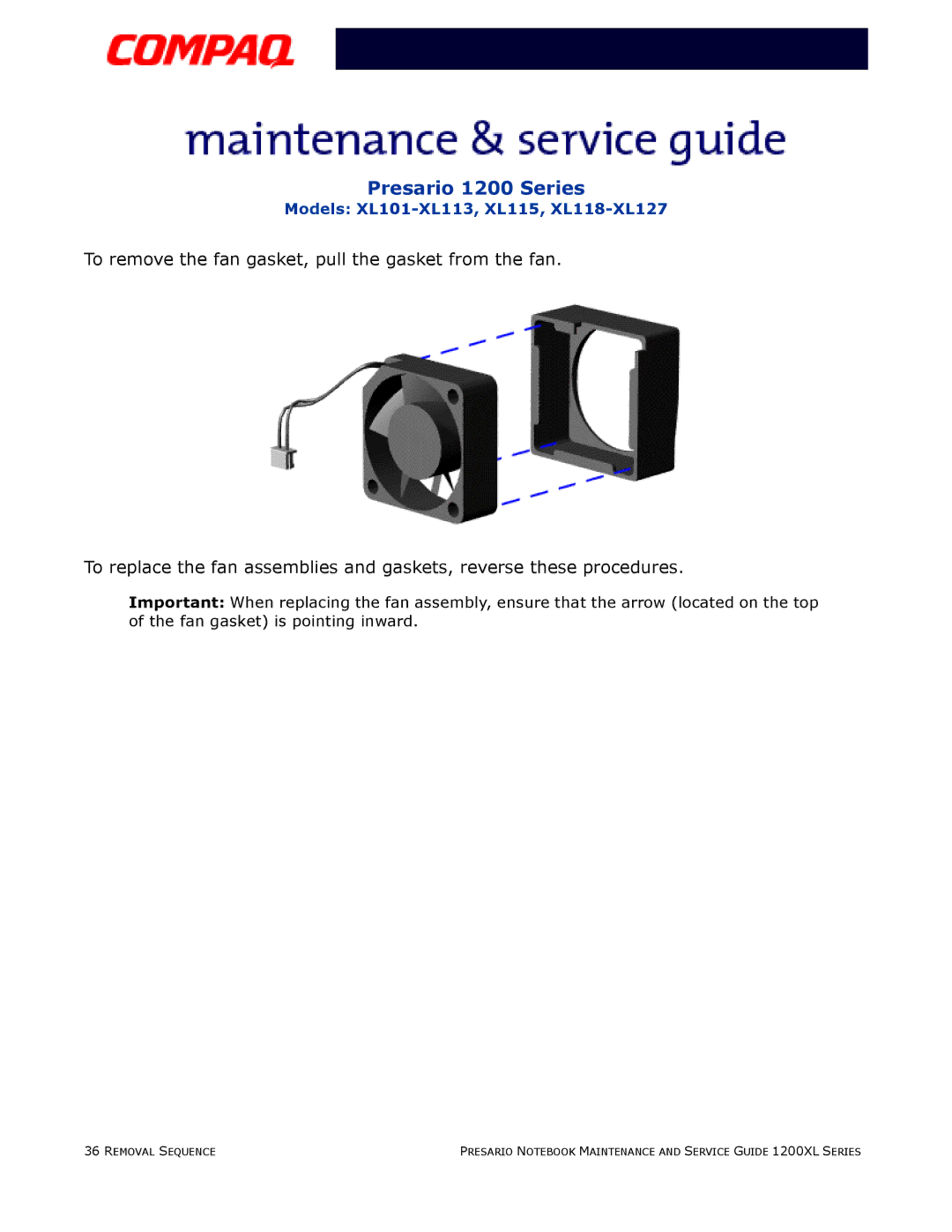 Compaq XL101-XL113, XL115, XL118-XL127 manual Presario 1200 Series 