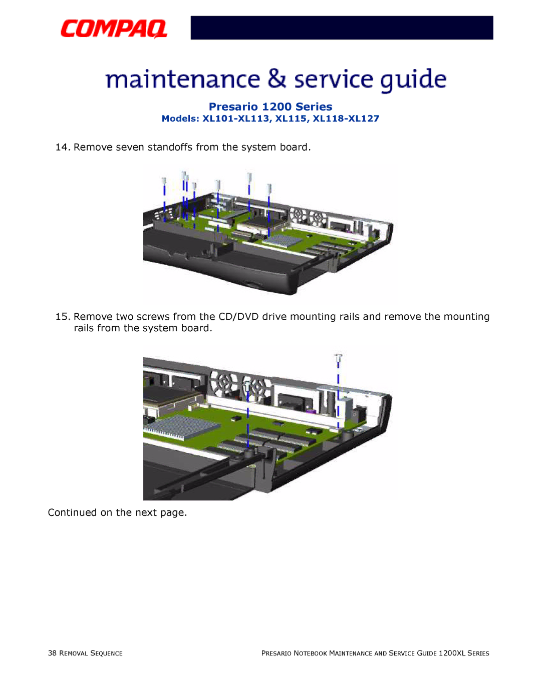 Compaq XL118-XL127, XL115, XL101-XL113 manual Presario 1200 Series 