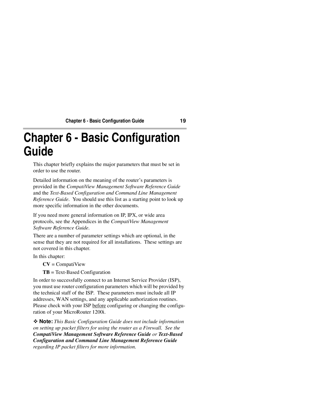 Compatible Systems 1200i manual Basic Configuration Guide 