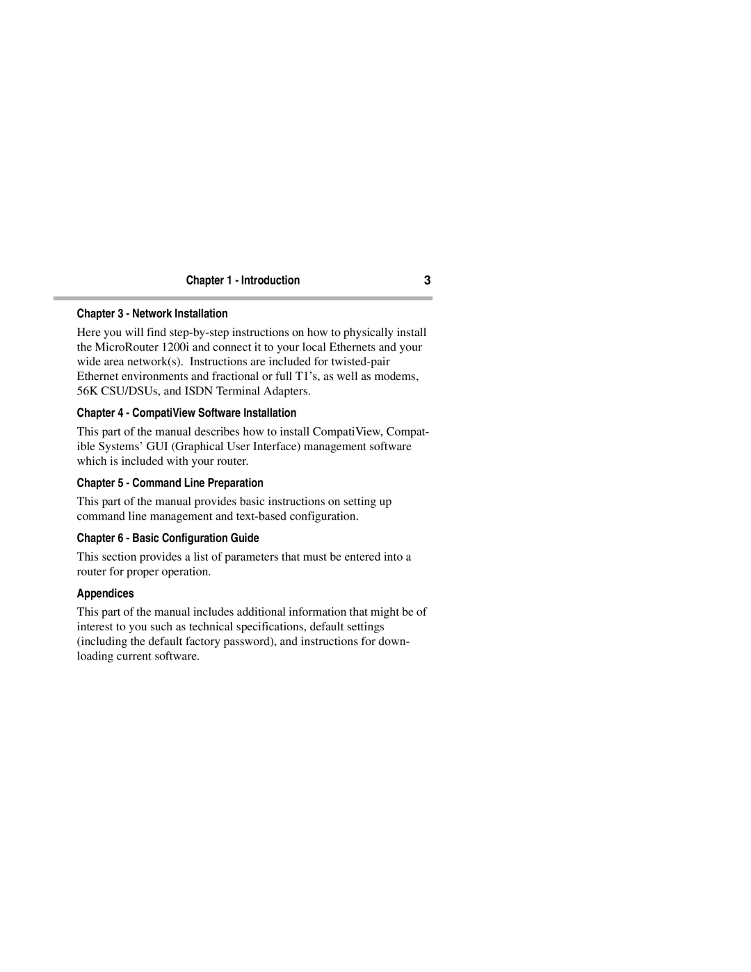 Compatible Systems 1200i Introduction Network Installation, CompatiView Software Installation, Command Line Preparation 