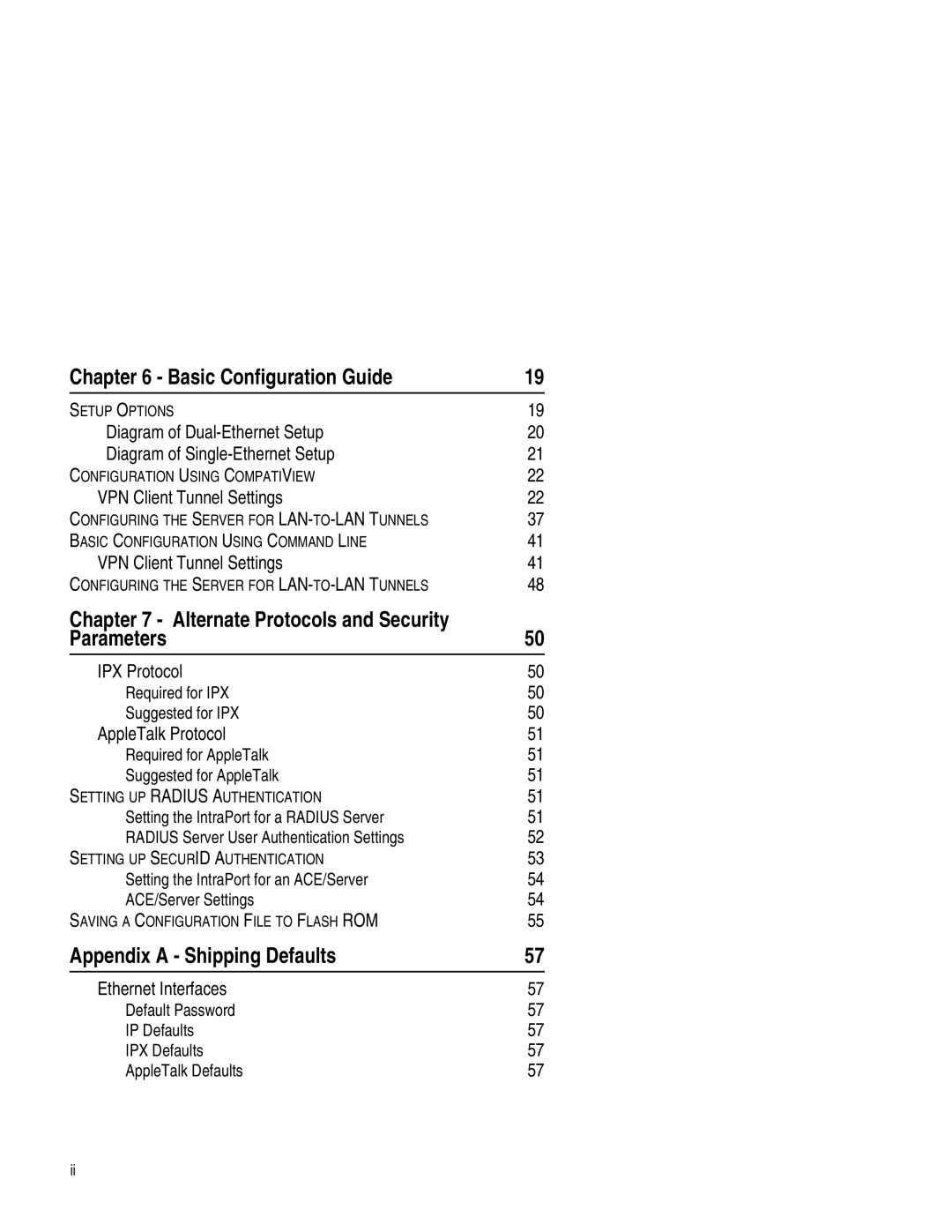 Compatible Systems 2+ manual Basic Configuration Guide, Parameters, Appendix a Shipping Defaults 