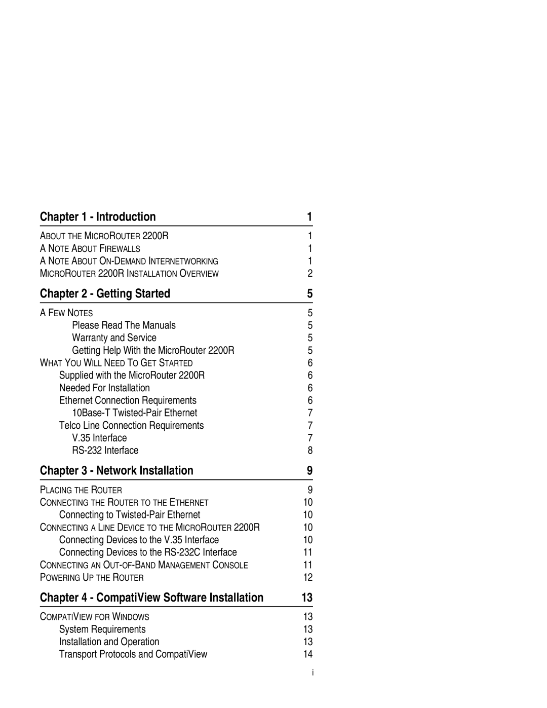 Compatible Systems 2200R manual Introduction, Getting Started, Network Installation 