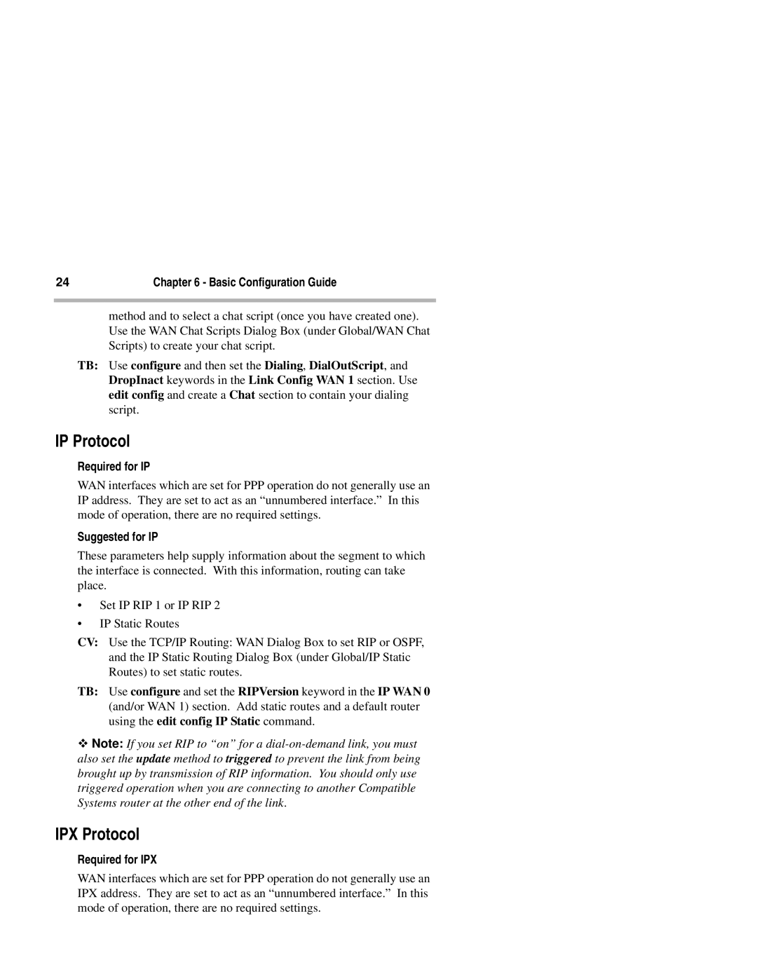 Compatible Systems 2200R manual IP Protocol 