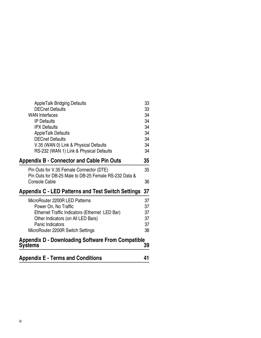 Compatible Systems 2200R manual Systems Appendix E Terms and Conditions, Appendix B Connector and Cable Pin Outs 