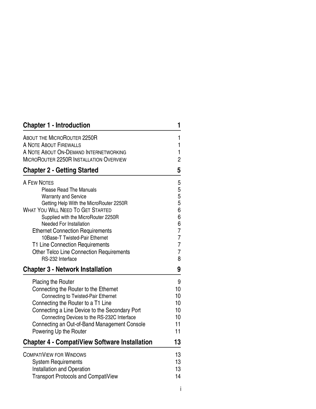 Compatible Systems 2250R manual Introduction, Getting Started, Network Installation 