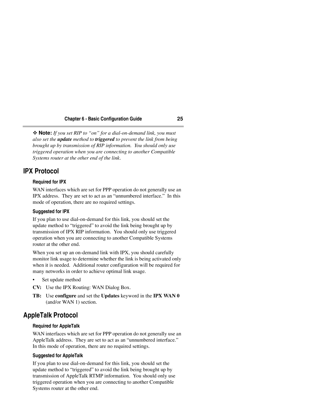 Compatible Systems 2250R manual IPX Protocol 