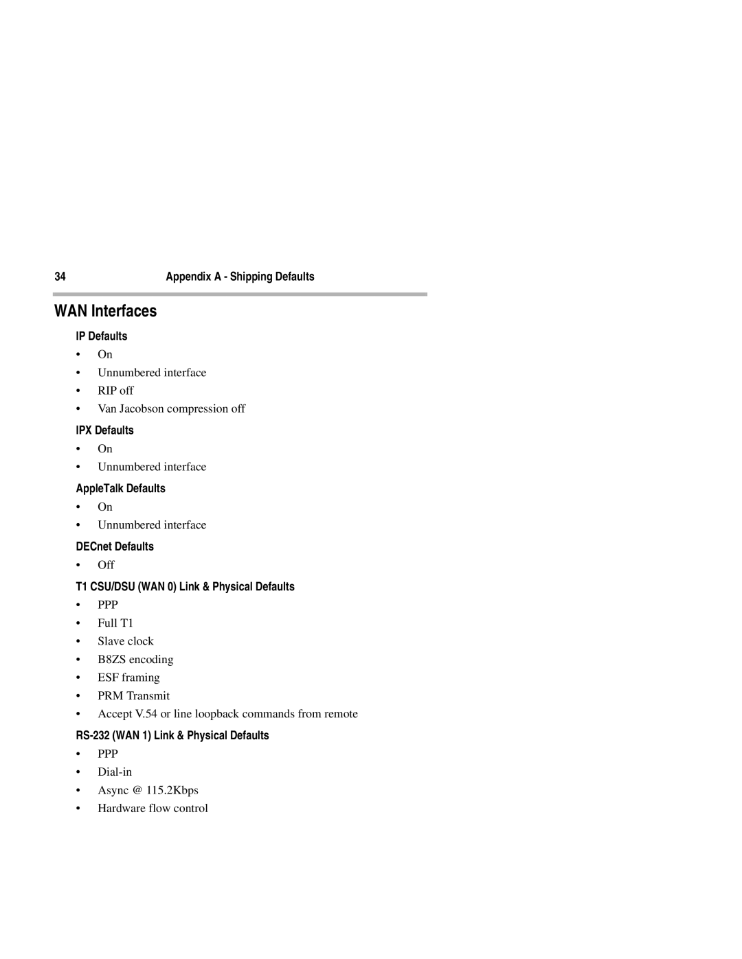 Compatible Systems 2250R manual WAN Interfaces 