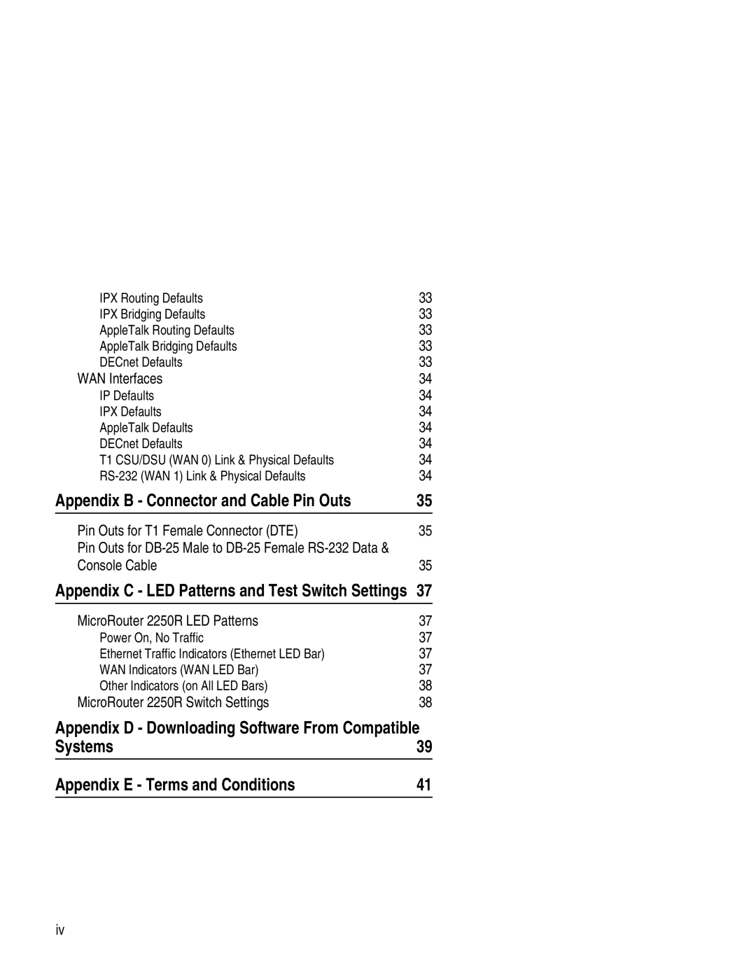 Compatible Systems 2250R manual Systems Appendix E Terms and Conditions, WAN Interfaces 