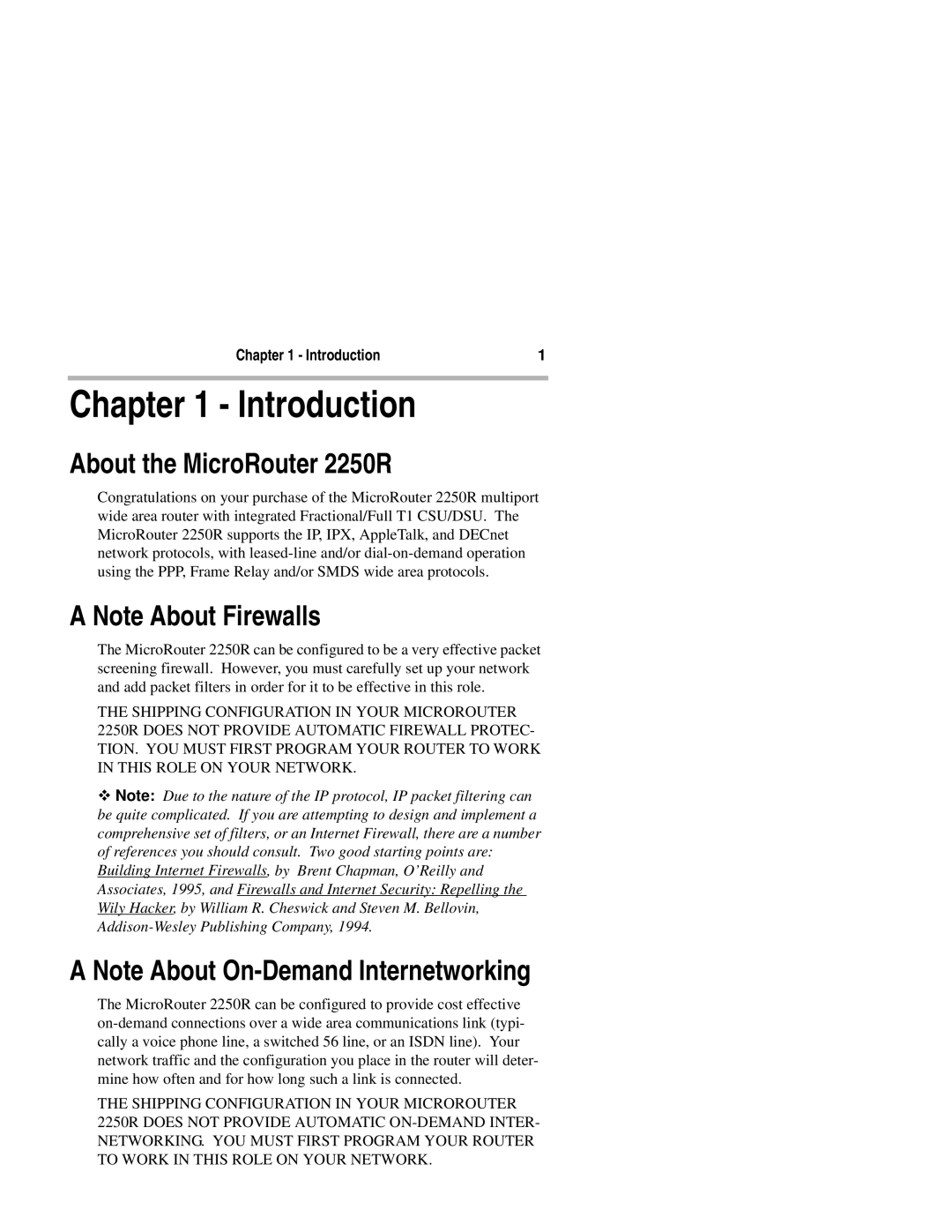 Compatible Systems manual Introduction, About the MicroRouter 2250R 