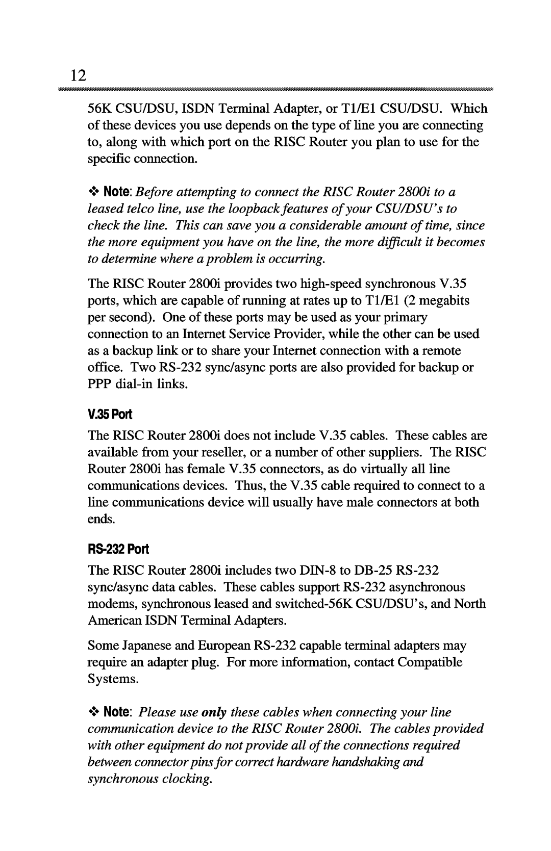 Compatible Systems 2800i manual 