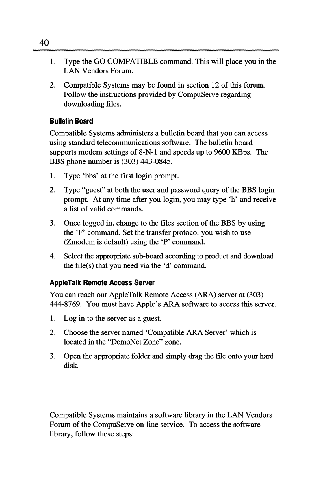 Compatible Systems 2800i manual 