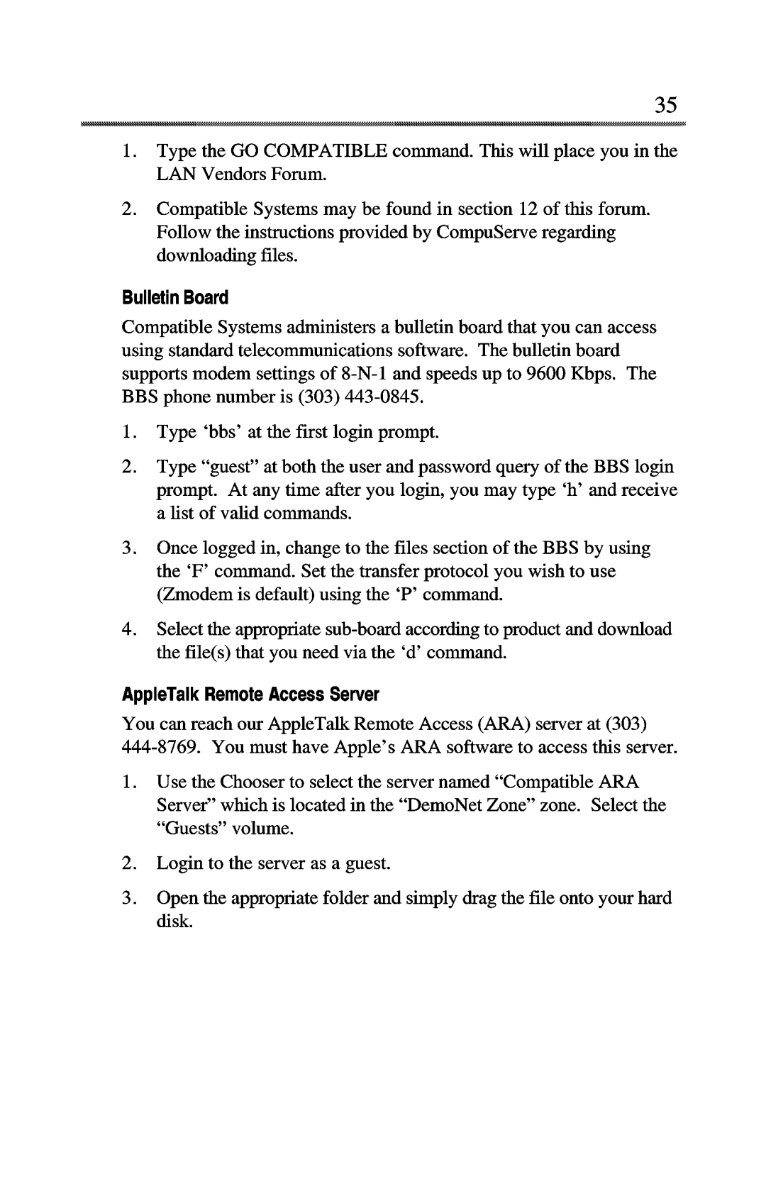 Compatible Systems 3000e manual 