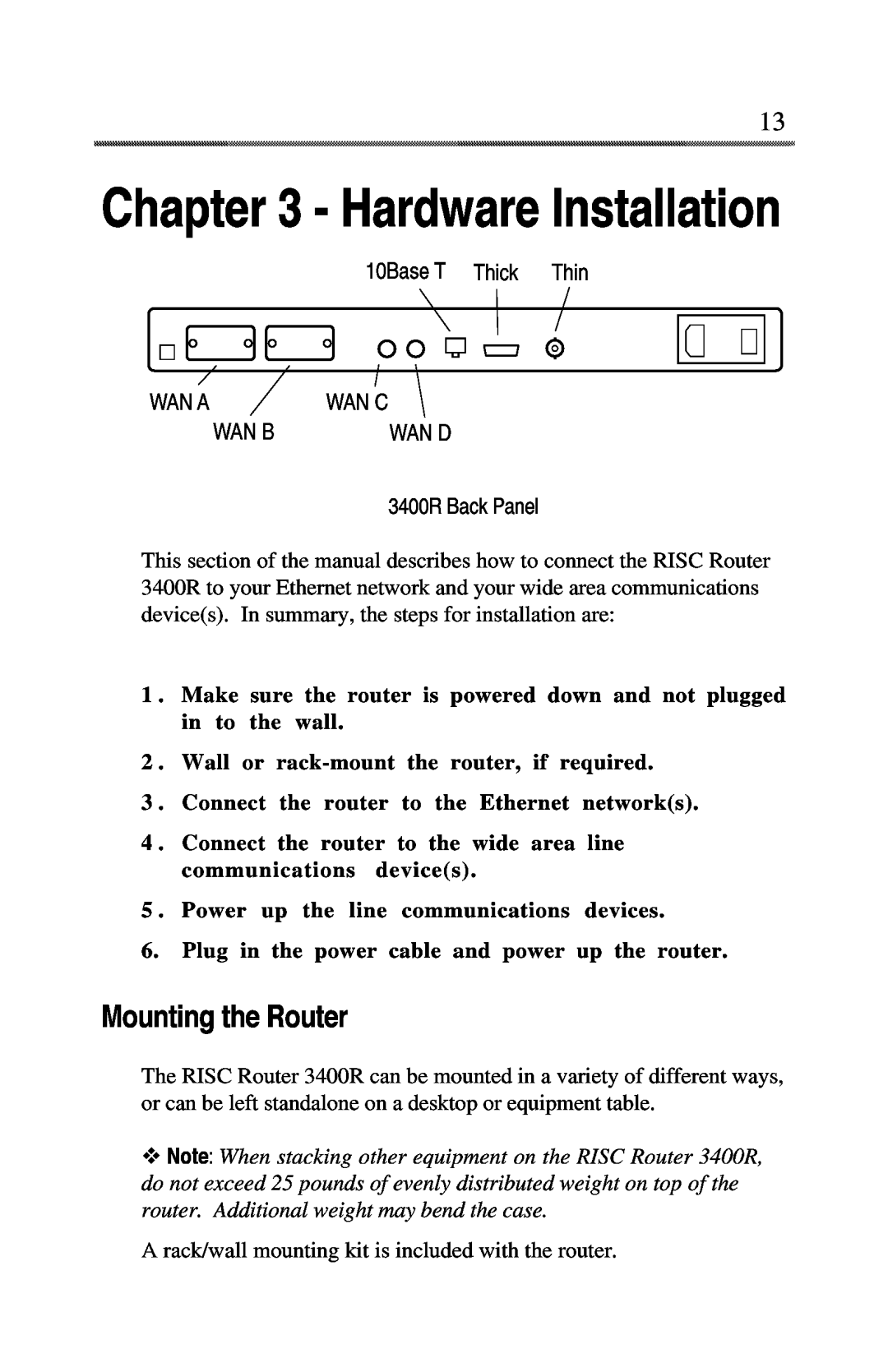 Compatible Systems 3400R manual 