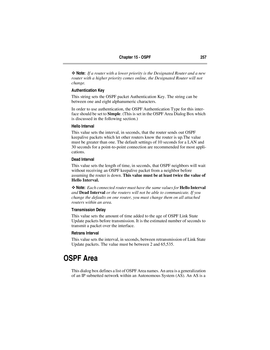 Compatible Systems 5.4 manual Ospf Area 