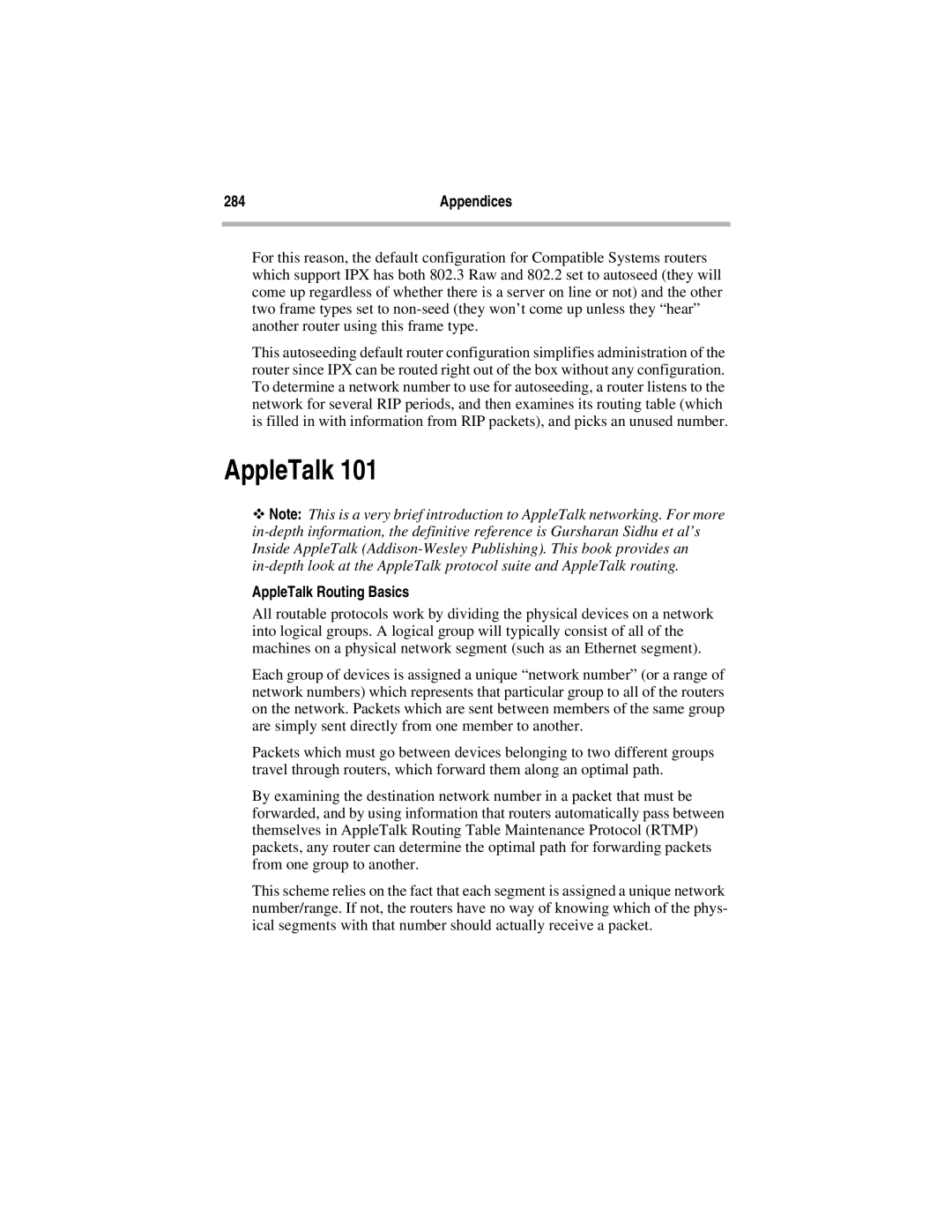 Compatible Systems 5.4 manual AppleTalk Routing Basics 