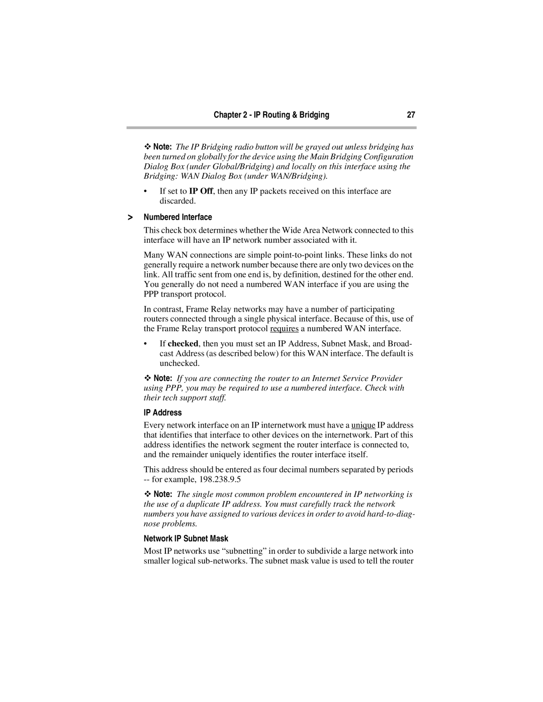 Compatible Systems 5.4 manual Numbered Interface, IP Address 